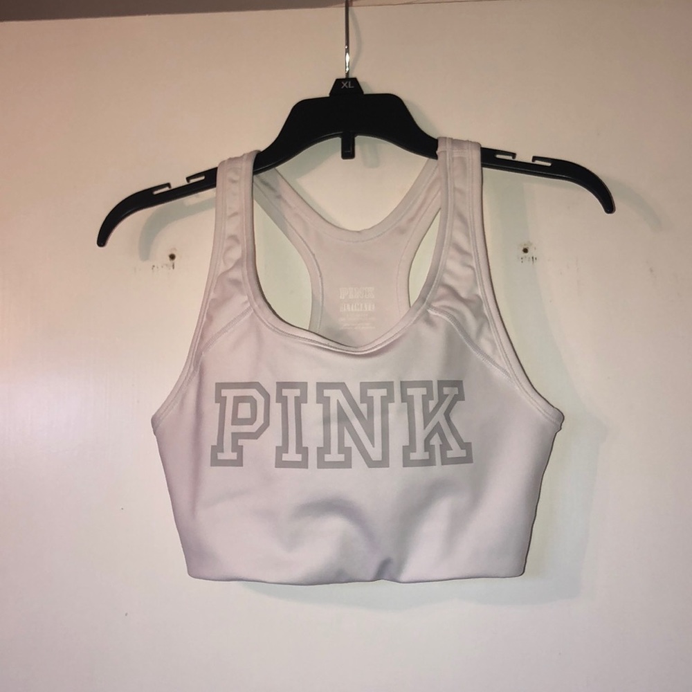 White Pink Victoria Secret Sports Bra